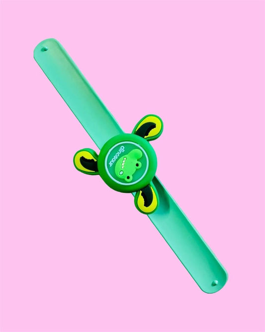 "LED Light Spinning Slap Band | Fun Cartoon Bracelet for Kids | Flashing Wristband Toy"